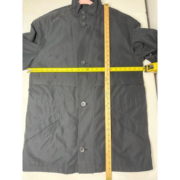 Baracuta Jacket Black Coat Double Overcoat Quilted Parka Wool Lined Trench Sz M - Picture 5 of 15